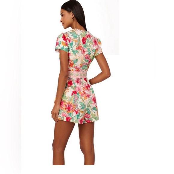 Adrianna Papell Floral-Print Belted Romper - Picture 2 of 8